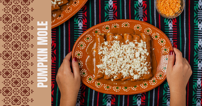 Pumpkin Mole Chicken Enchiladas | Easy Fall Dinner Recipe