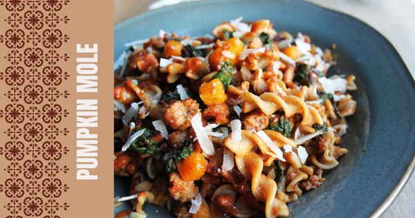 Pumpkin Mole Pasta with Sausage | Quick 30-Minute Recipe