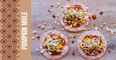 Pumpkin Mole Squash & Mushroom Tacos