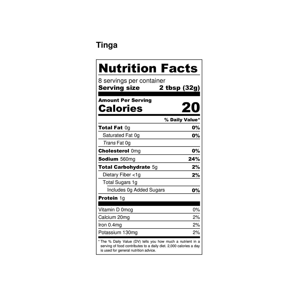 Nutritional Facts